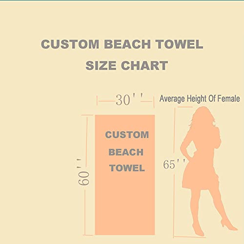 Personalized Beach Towels Custom Pool Towel with Names Text for Adult Women Girl Boy Men - Canlaa