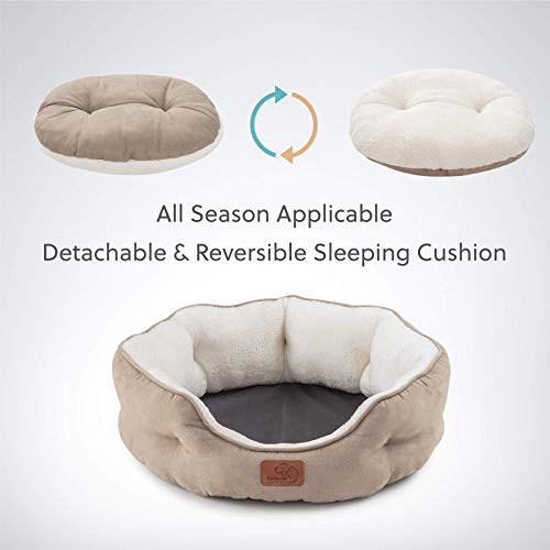 Bedsure Small Dog Bed for Small Dogs Washable - Round Cat Beds for Indoor Cats, - Canlaa