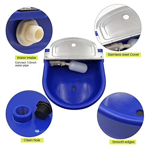 Automatic Waterer Bowl Large Horse Waterer with Float Valve and Drain Plug Automatic - Canlaa