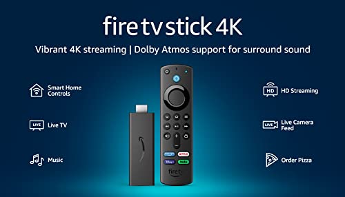 Fire TV Stick 4K, brilliant 4K streaming quality, TV and smart home controls, free and live TV - Canlaa