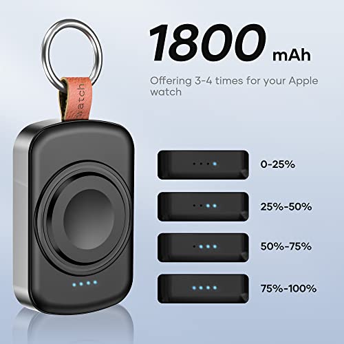 CKFN Portable Wireless Charger for Apple Watch, 1800mAh Power Bank Smart Keych - Canlaa