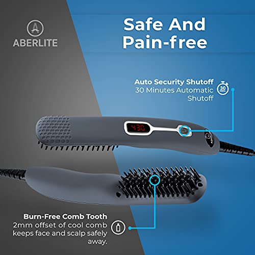 Aberlite EDC - Premium Beard Straightener Brush for Men - Professional Straightening - Canlaa