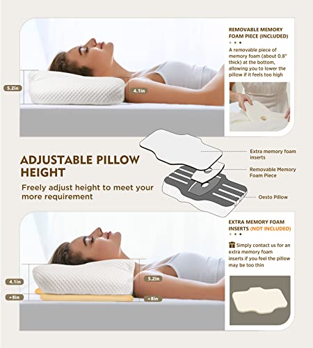 Cervical Pillow for Neck Pain Relief, Hollow Design Odorless Memory Foam Pillows - Canlaa