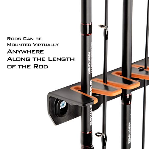 KastKing Patented V15 Vertical Fishing Rod Holder – Wall Mounted Fishing Rod Rack, Store 15 Rods or Fishing Rod Combos in 18 Inches, Great Fishing Pole Holder and Rack - Canlaa