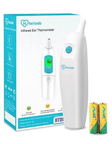 Ear Thermometer for Adults and Kids, Digital Thermometer with Fever Alarm and Insta - Canlaa