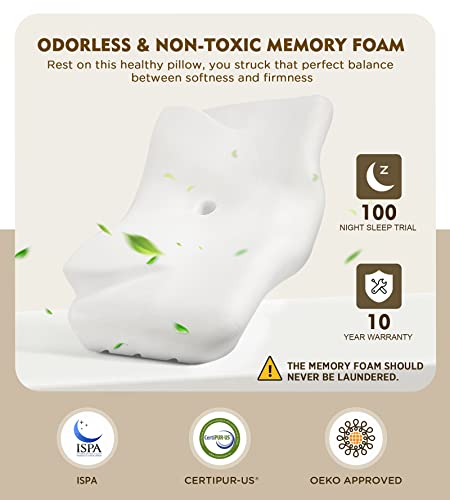 Cervical Pillow for Neck Pain Relief, Hollow Design Odorless Memory Foam Pillows - Canlaa