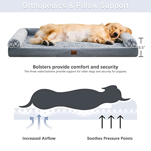 BFPETHOME Dog Beds for Large Dogs, Orthopedic Dog Bed for Medium Large Dogs, - Canlaa