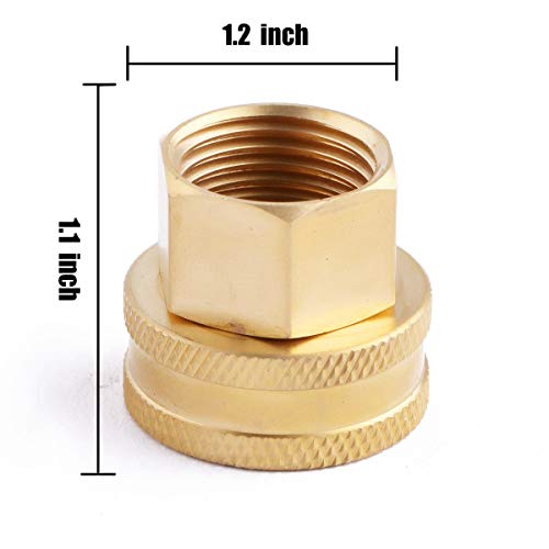 LitOrange (2 Pack Lead-Free Brass Garden Hose Threaded 3/4" GHT to 1/2 NPT Fittin - Canlaa