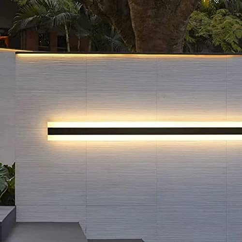 Outdoor Wall Sconce, Long Strip Wall Light Modern Outdoor Lighting Lamp, 110V Hangi - Canlaa