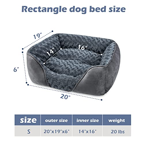 Small Dog Bed for Large Medium Small Dogs Rectangle Washable Dog Bed, Orthoped - Canlaa