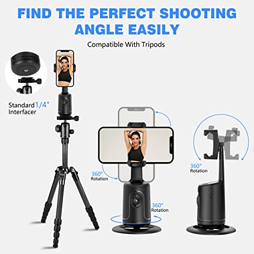 Auto Face Tracking Tripod, 360° Rotation Face Body Phone Camera Mount Smart Shoo - Canlaa