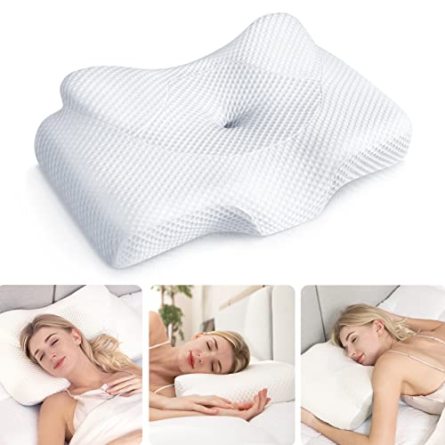 Cervical Pillow for Neck Pain Relief, Hollow Design Odorless Memory Foam Pillows - Canlaa