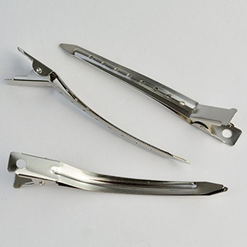 24 Packs Duck Bill Clips, Bantoye 3.5 Inches Rustproof Metal Alligator Curl Clips - Canlaa