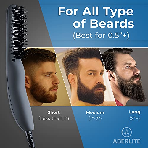 Aberlite EDC - Premium Beard Straightener Brush for Men - Professional Straightening - Canlaa