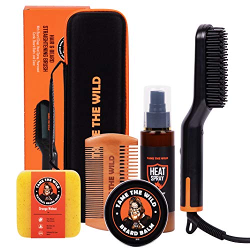 Tame the Wild Premium Beard Straightener Kit - Heated Beard Brush for Men - Beard - Canlaa