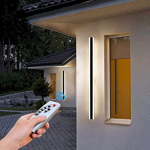 Outdoor Wall Sconce, Long Strip Wall Light Modern Outdoor Lighting Lamp, 110V Hangi - Canlaa