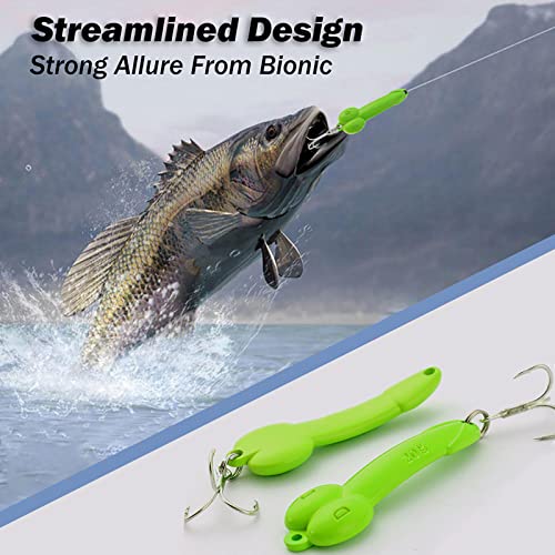 4PCS Fishing Lures Fishing Spoons,Special Shaped Hard Metal Sequin Fishing Jigs Baits,JoyFishing Spoof Gifts Wobble Feathers Fishing Hook for Freshwater Fishing Lovers - Canlaa