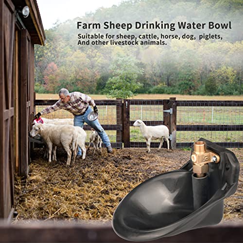 MILIFUN Goat Waterer, Sheep Water Bowls Livestock Water Bowl with Copper Valve, - Canlaa