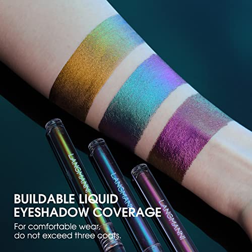 Jolilab Liquid Glitter Eyeshadow,3 Colors Metallic Liquid Chameleon Eyeshadow, Multi-D - Canlaa