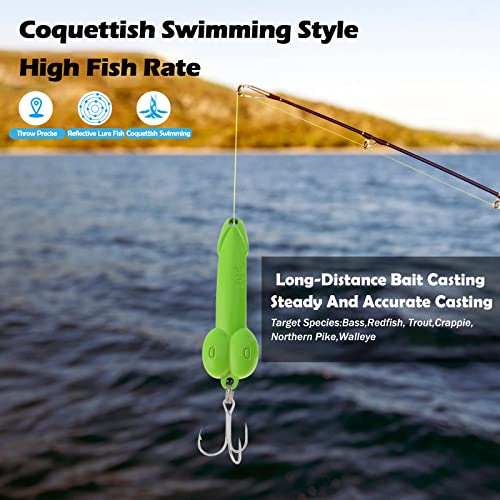 4PCS Fishing Lures Fishing Spoons,Special Shaped Hard Metal Sequin Fishing Jigs Baits,JoyFishing Spoof Gifts Wobble Feathers Fishing Hook for Freshwater Fishing Lovers - Canlaa