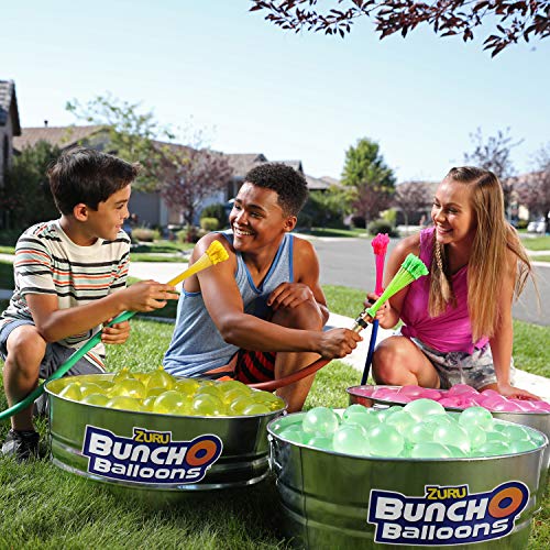 Bunch O Balloons Multi-Colored (10 Bunches) by ZURU, 350+ Rapid-Filling Self-Sealing Instant Water Balloons for Outdoor Family, Children Summer Fun - Total (100 Balloons) Colors May Vary