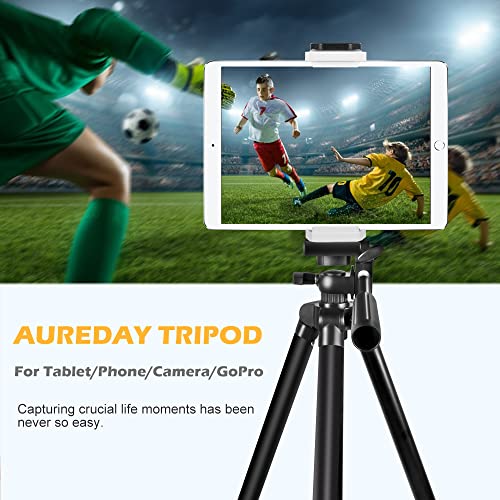 Aureday Phone Tripod, 50” Extendable Adjustable Smartphone & Tablet Tripod Stand wit - Canlaa