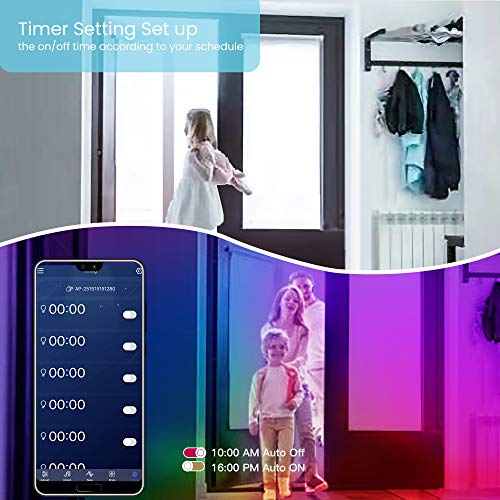 100 FT LED Strip Lights,Rope Lights,Bluetooth APP Control,Color Changing Light - Canlaa