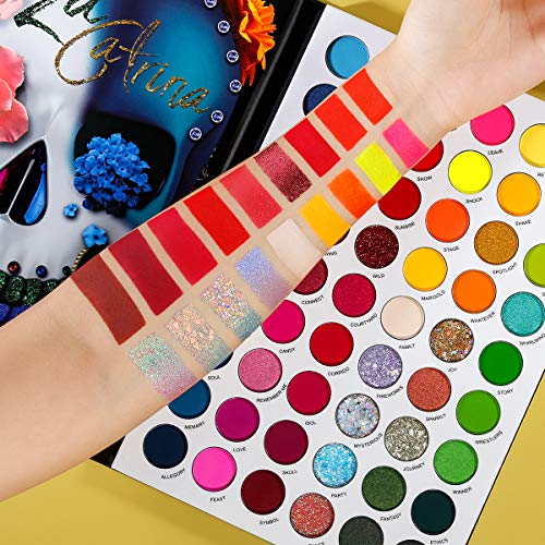 Customized Eyeshadow Palette 54 Colors, Big Colorful Eye Shadow Palette, Highly - Canlaa