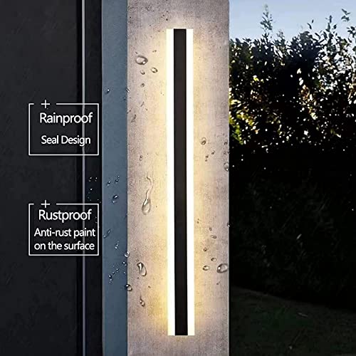 Outdoor Wall Sconce, Long Strip Wall Light Modern Outdoor Lighting Lamp, 110V Hangi - Canlaa