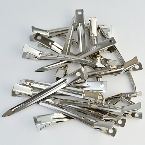 24 Packs Duck Bill Clips, Bantoye 3.5 Inches Rustproof Metal Alligator Curl Clips - Canlaa