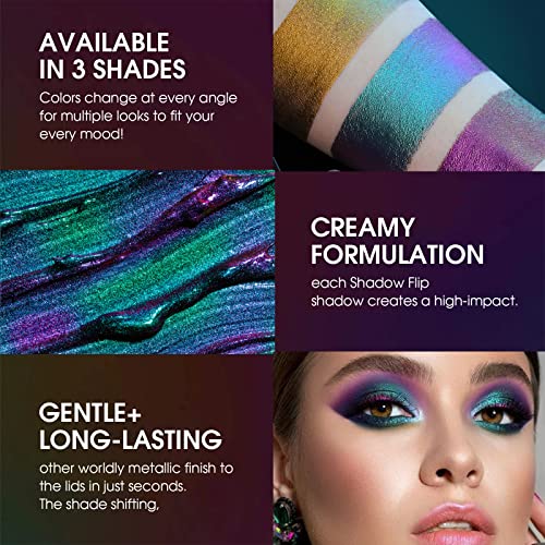 Jolilab Liquid Glitter Eyeshadow,3 Colors Metallic Liquid Chameleon Eyeshadow, Multi-D - Canlaa