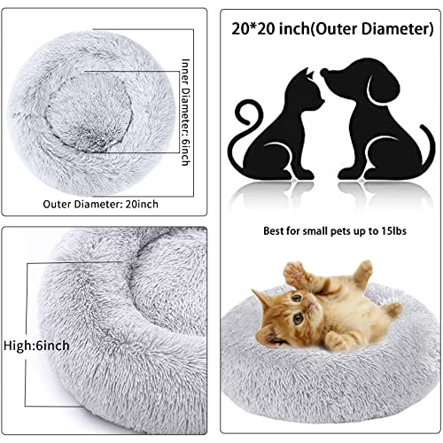 Cat Beds for Indoor Cats,20/24 Inch Dog Bed for Small Melium Large Dogs, Washable - Canlaa