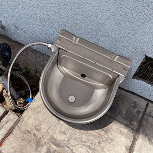 Automatic Waterer Update with Drain Hole, Cow Drinking Water Bowl with Pipe Hose - Canlaa