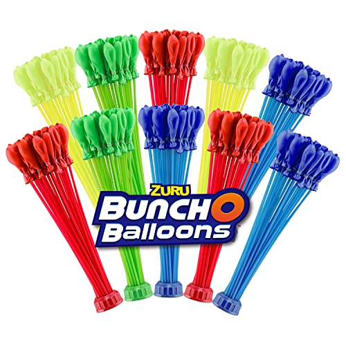 Bunch O Balloons Multi-Colored (10 Bunches) by ZURU, 350+ Rapid-Filling Self-Sealing Instant Water Balloons for Outdoor Family, Children Summer Fun - Total (100 Balloons) Colors May Vary