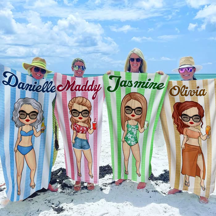 Pawfect House 60"x30" Chibi Lady Personalized Beach Towels for Adults Sand Free - Canlaa