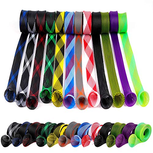 12Pcs Rod Sock Fishing Rod Sleeve Rod Cover Braided Mesh Rod Protector Pole Gloves Fishing Tools. Flat or Pointed End/Spinning or Casting Rods. for Casting Sea Fishing Rod/Spinning Fishing Rod - Canlaa