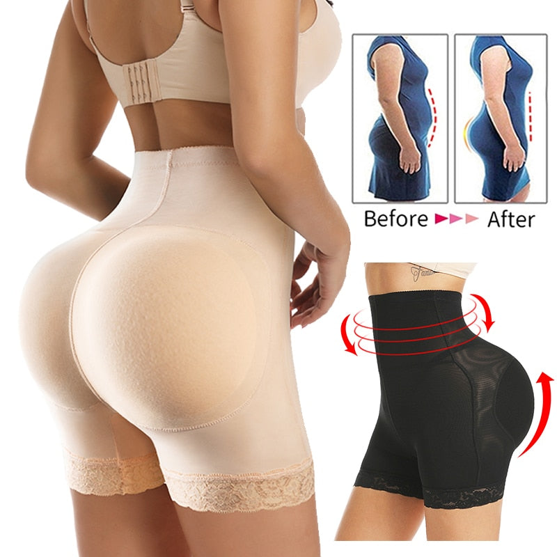 Womens Butt and Hip Enhancer Booty Padded Underwear Panties Body Shaper Seamless Butt Lifter Panty Boyshorts Shapewear - Canlaa