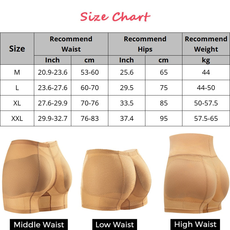 CXZD Booty Hip Enhancer Invisible Lift Butt Lifter Shaper Padding Panty Push Up Bottom Boyshorts Sexy Shapewear Panties - Canlaa