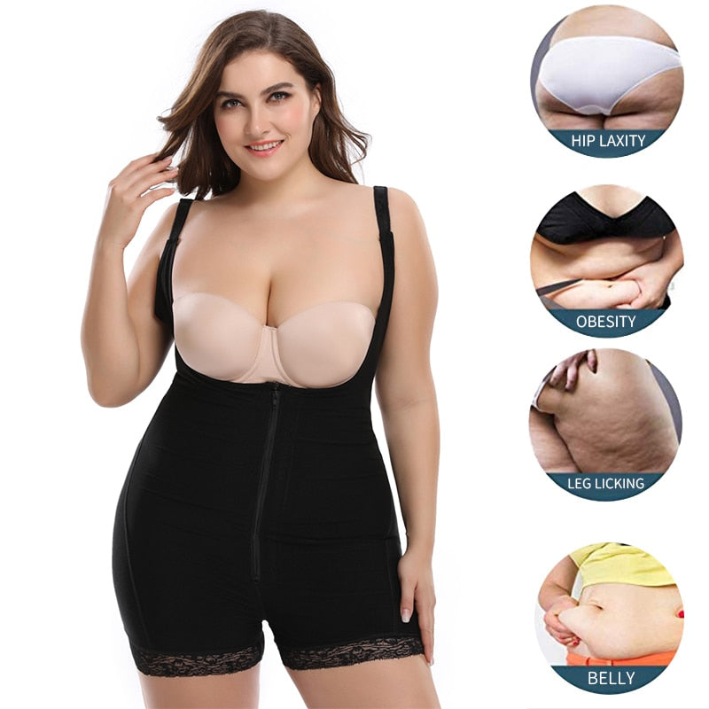 Girdles Woman Body Shaper Waist Trainer Thigh Slimmer Slimming Bodysuit Corset Butt Lifter Belly Band Plus Size Shapewear Briefs - Canlaa