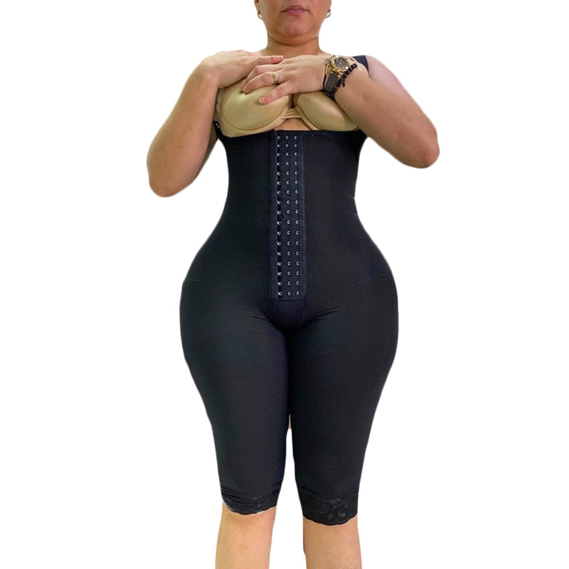 Women Bodyshaper Knee High Compression Girdle For Daily Or Postpartum Use Slimming Sheath Flat Belly - Canlaa