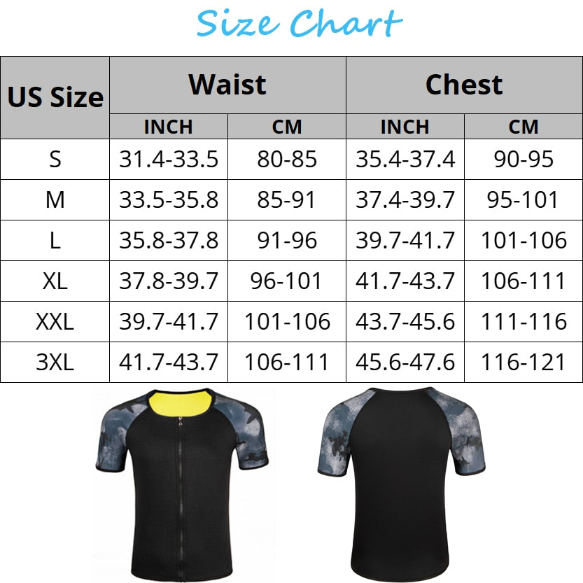 CXZD Men Sauna Suit Heat Trapping Shapewear Sweat Body Shaper Vest Slimmer Sauna suits Compression Thermal Top Fitness Shirt - Canlaa