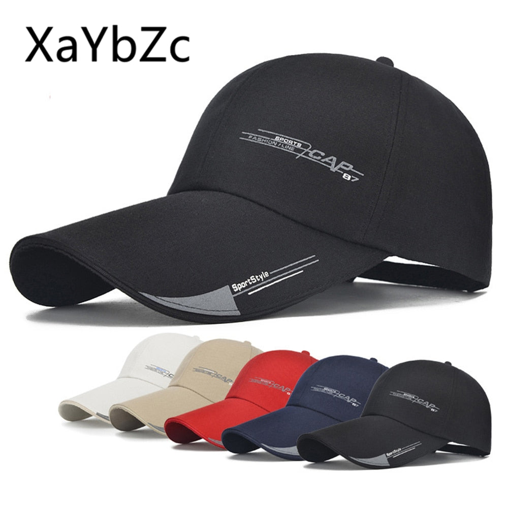 2022 Sports Cap Mens  For Fish Outdoor Fashion Line Baseball  Long Visor Brim Shade Snapback Sun Hat Bone Gorras - Canlaa