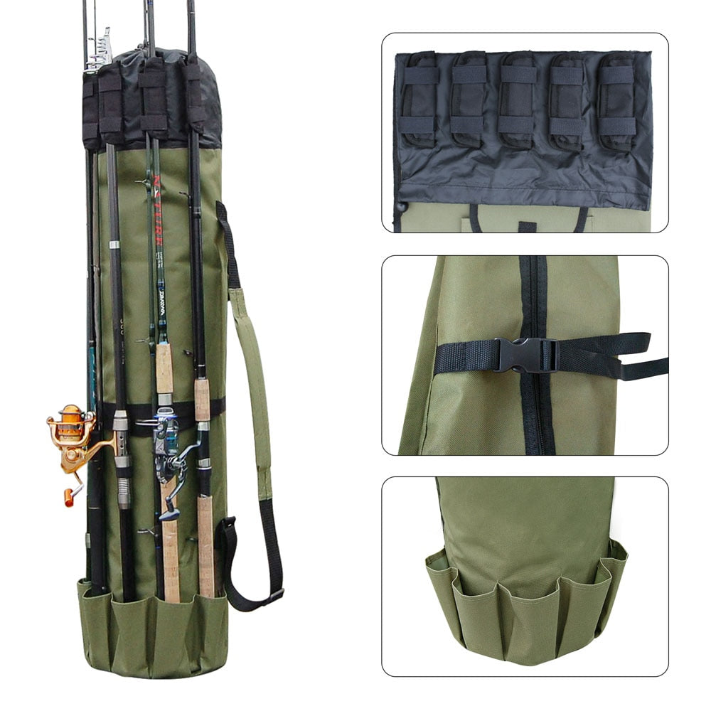 Shaddock Fishing Portable Multifunction Nylon Fishing Bags Fishing Rod Bag Case Fishing Tackle Tools Storage Bag - Canlaa