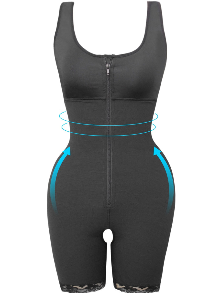 Reducing and Shaping Girdles Woman Colombian Post Liposuction  Latex Body Shaper Shapewear Vest - Canlaa