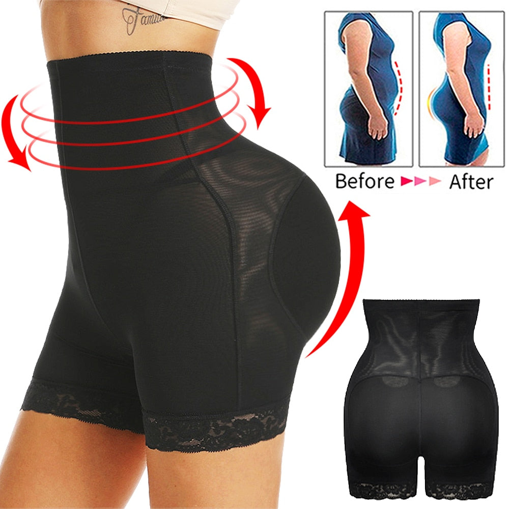 Womens Butt and Hip Enhancer Booty Padded Underwear Panties Body Shaper Seamless Butt Lifter Panty Boyshorts Shapewear - Canlaa