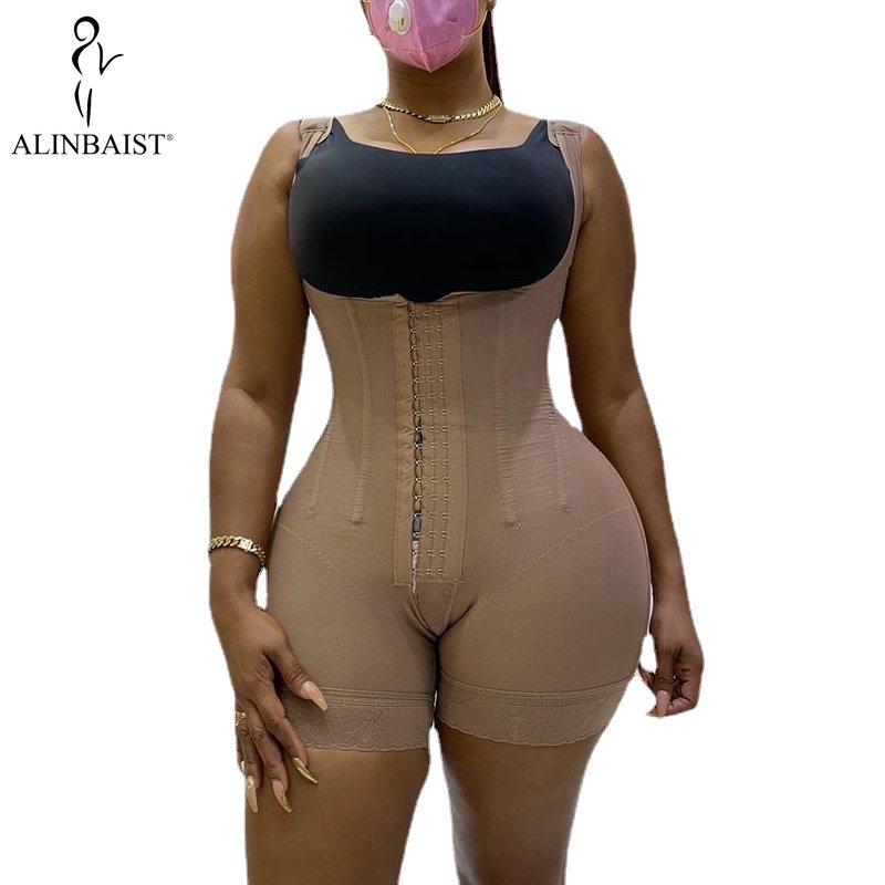 Fajas Colombianas Reductoras Shapewear Bodysuit Hook Eye Closure Tummy Control Adjustable Crotch Open Bust Gaine Amincissante - Canlaa