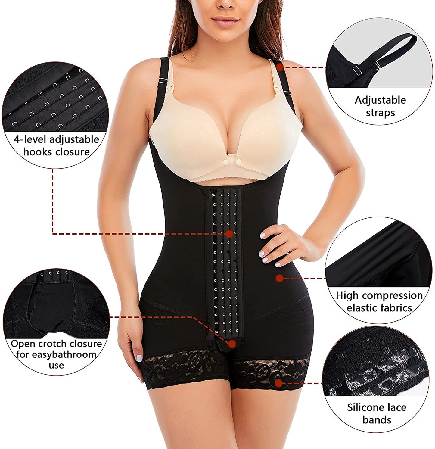 Women&#39;s Corset High Girdle For Daily And Post-Surgical Use Slimming Sheath Belly Compression Garment Tummy Full Shapewear Fajas - Canlaa