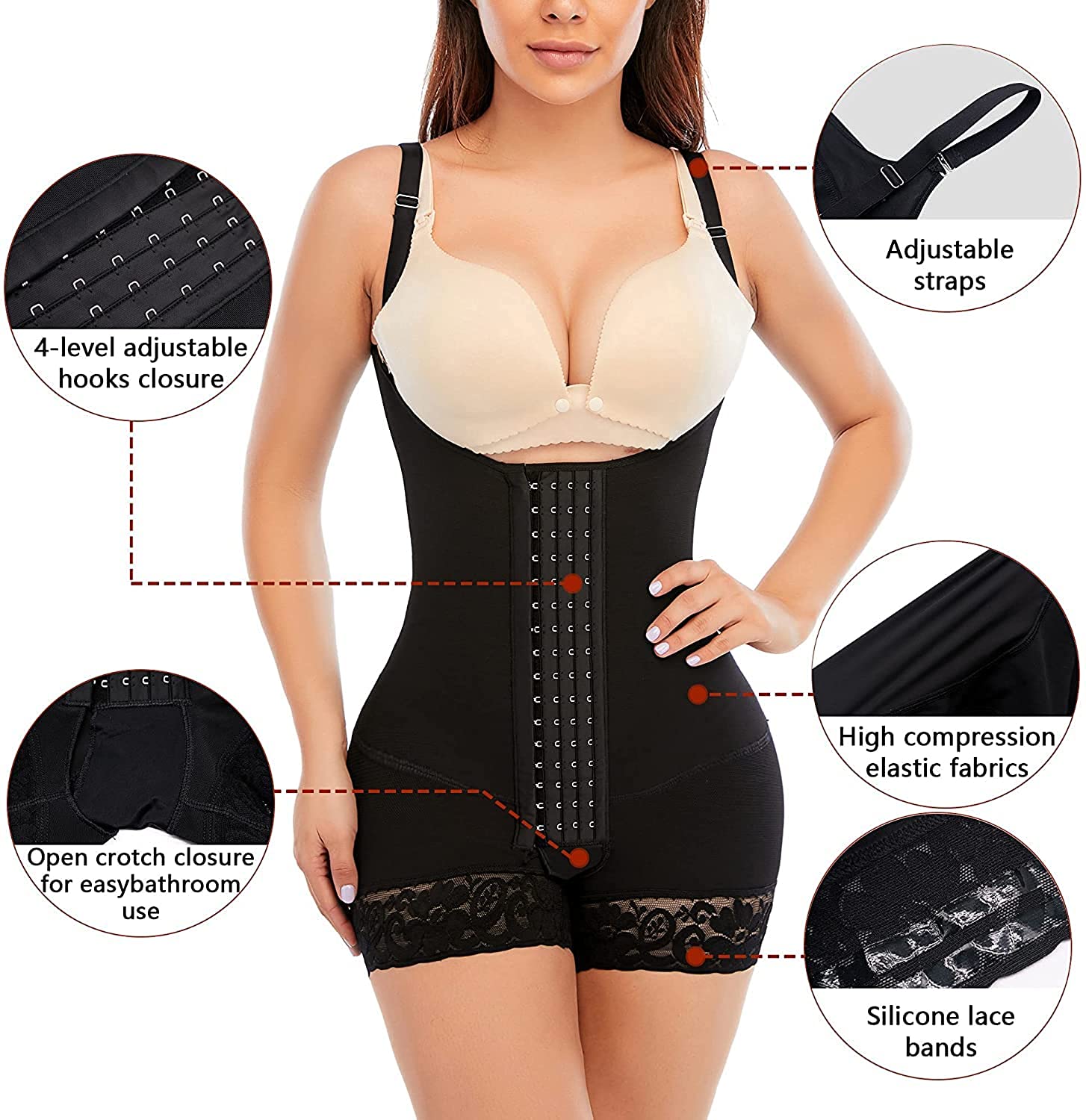 Women&#39;s Corset High Girdle For Daily And Post-Surgical Use Slimming Sheath Belly Compression Garment Tummy Full Shapewear Fajas - Canlaa